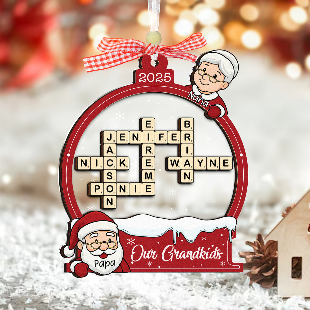 Scrabble Personalized Christmas Ornament