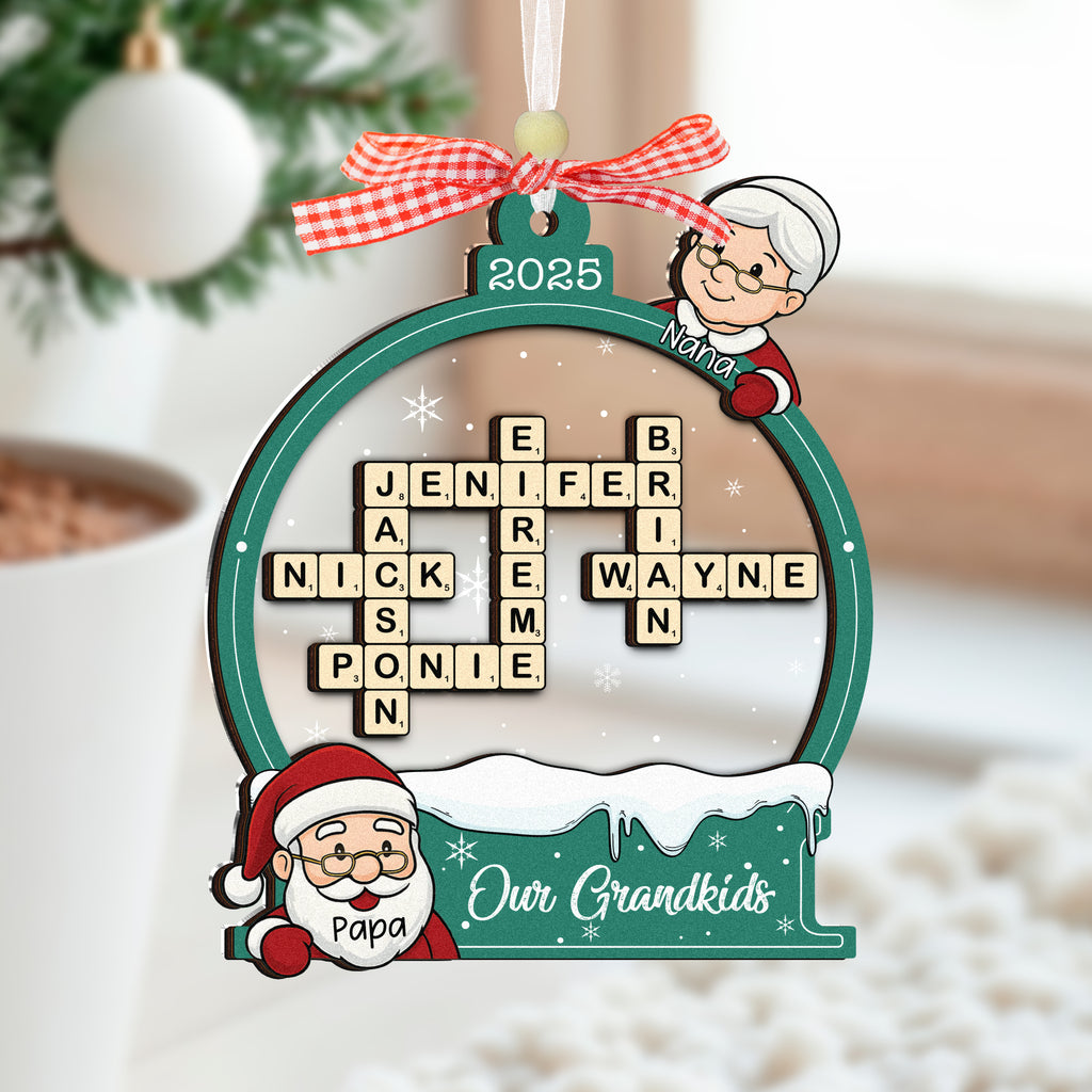 Scrabble Personalized Christmas Ornament