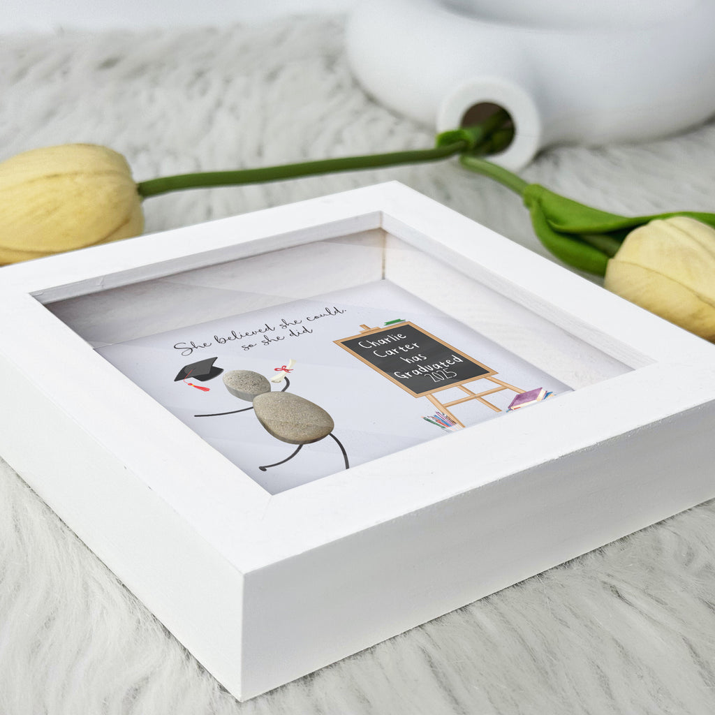 Personalized Graduation Pebble Picture frame,Framed Pebble Art Graduation Gift,Class 2026,Graduation Gifts For Him Her,Congratulations