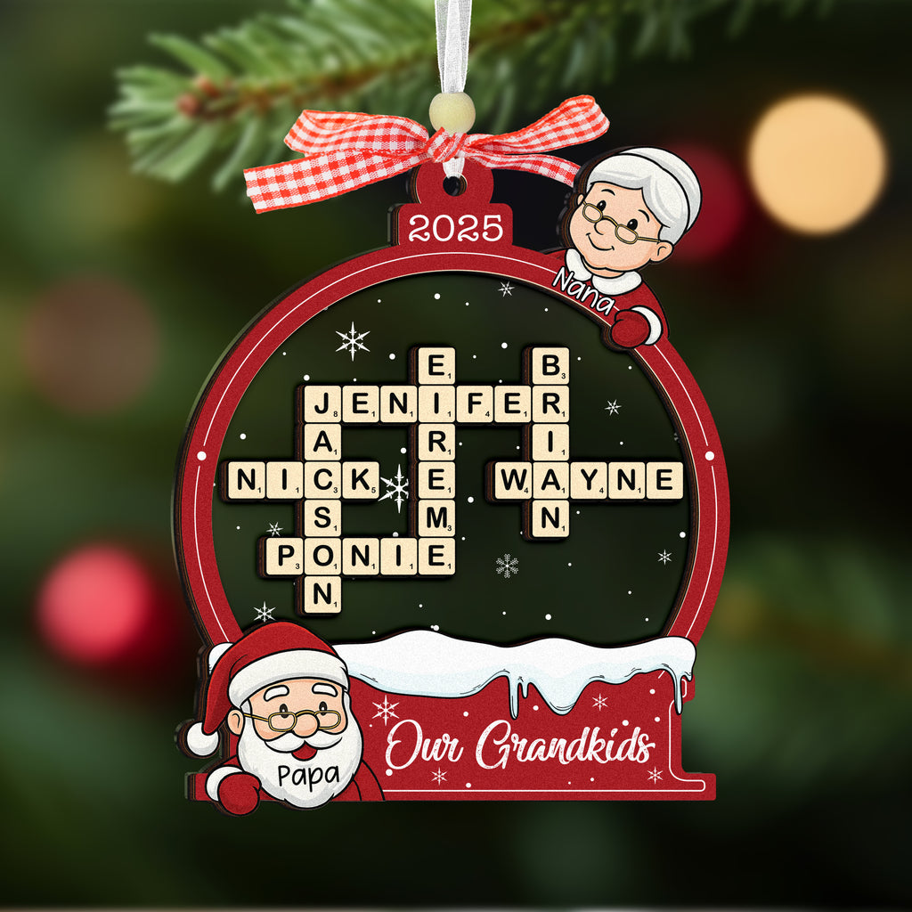 Scrabble Personalized Christmas Ornament
