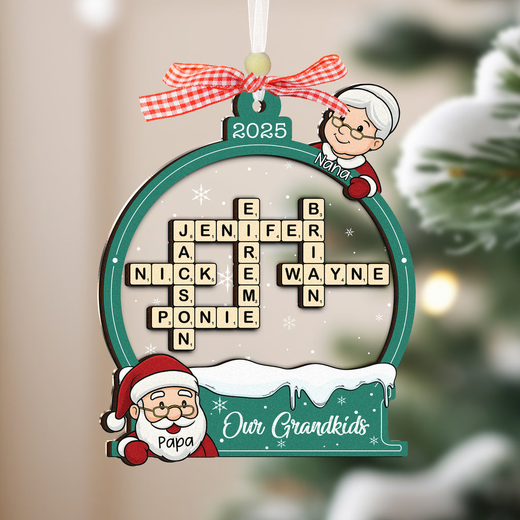 Scrabble Personalized Christmas Ornament