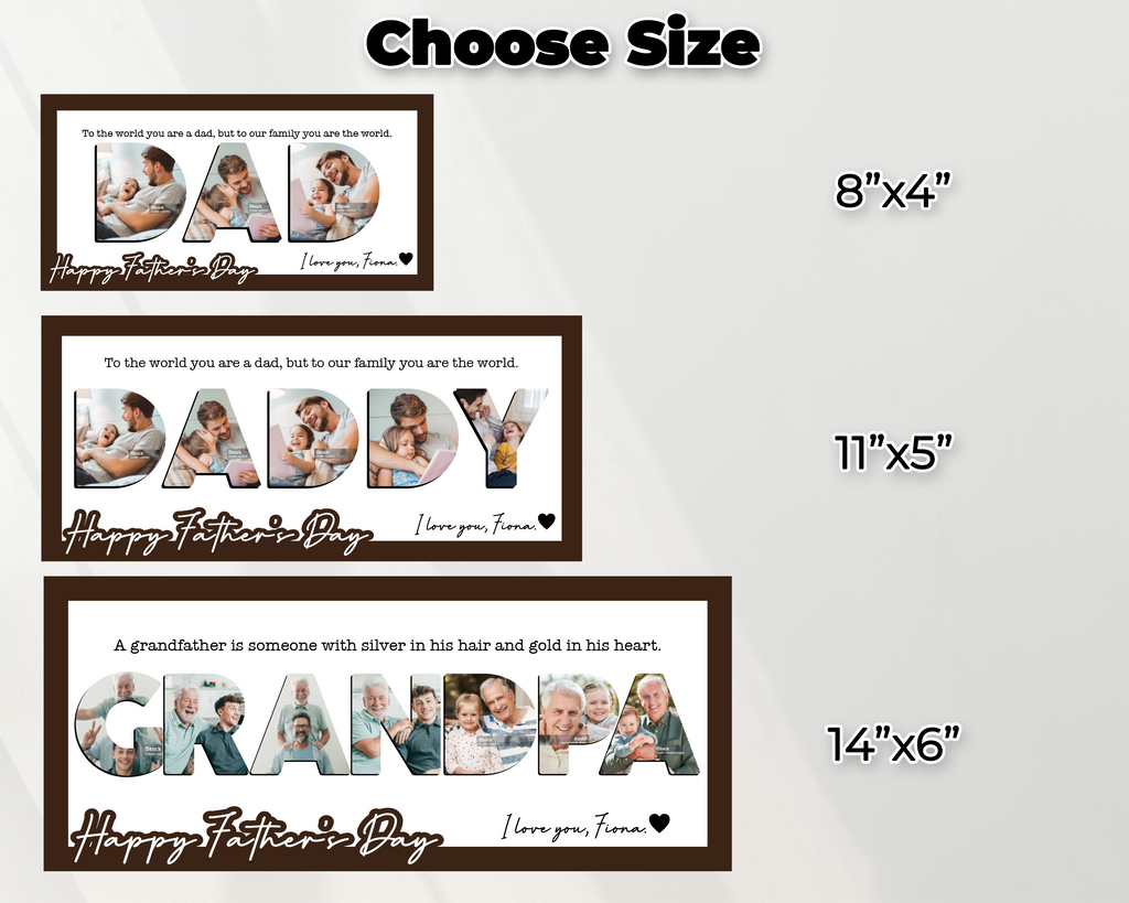 Personalized Photo Frame for Dad, Father's Day Photo Frame Gift,