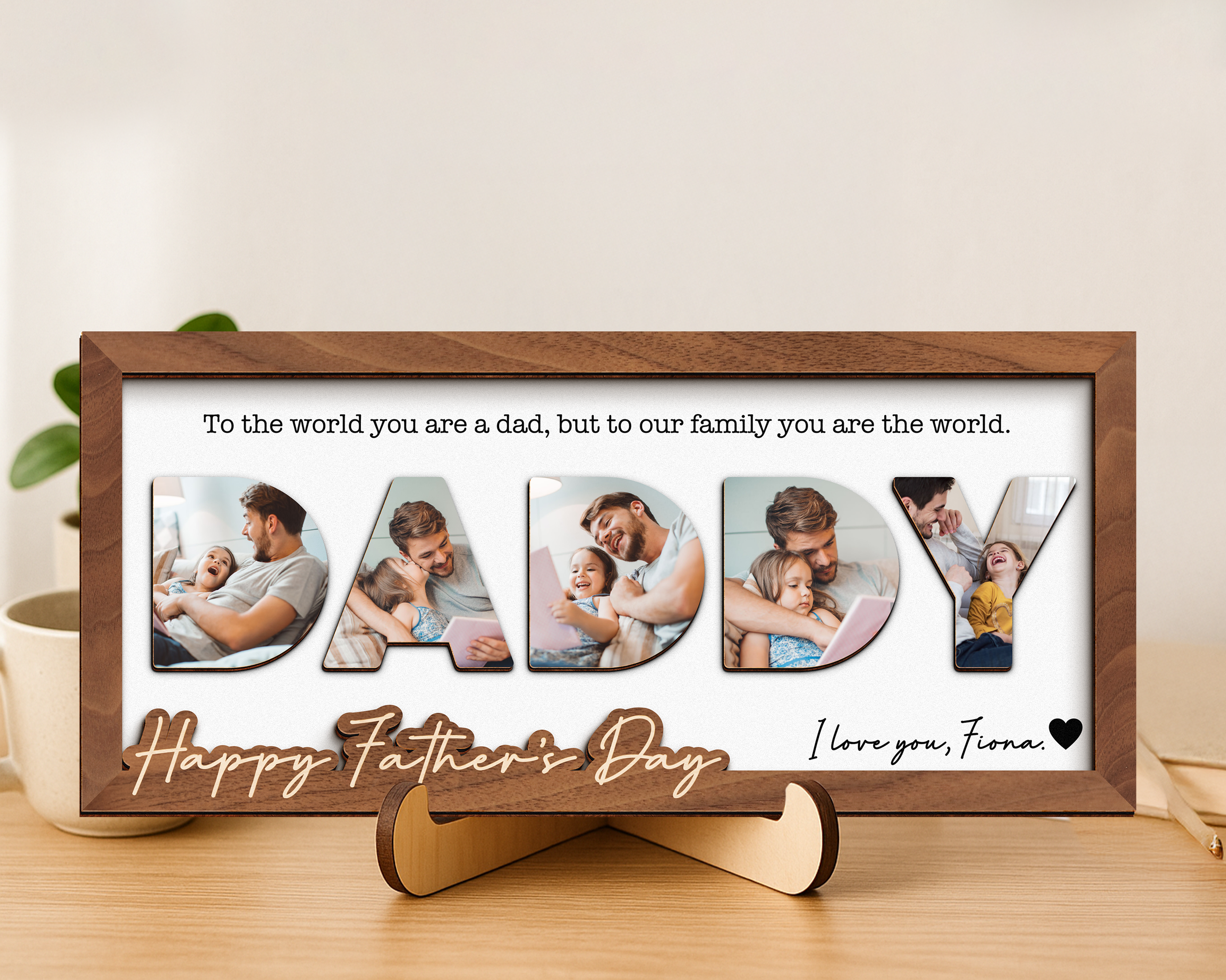 Personalized Photo Frame for Dad, Father's Day Photo Frame Gift,