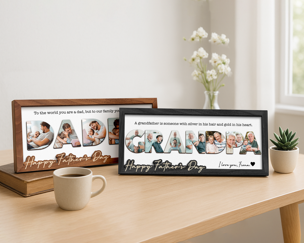 Personalized Photo Frame for Dad, Father's Day Photo Frame Gift,
