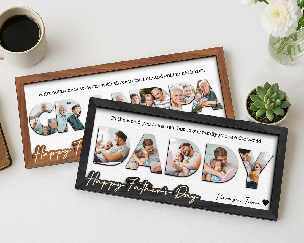 Personalized Photo Frame for Dad, Father's Day Photo Frame Gift,