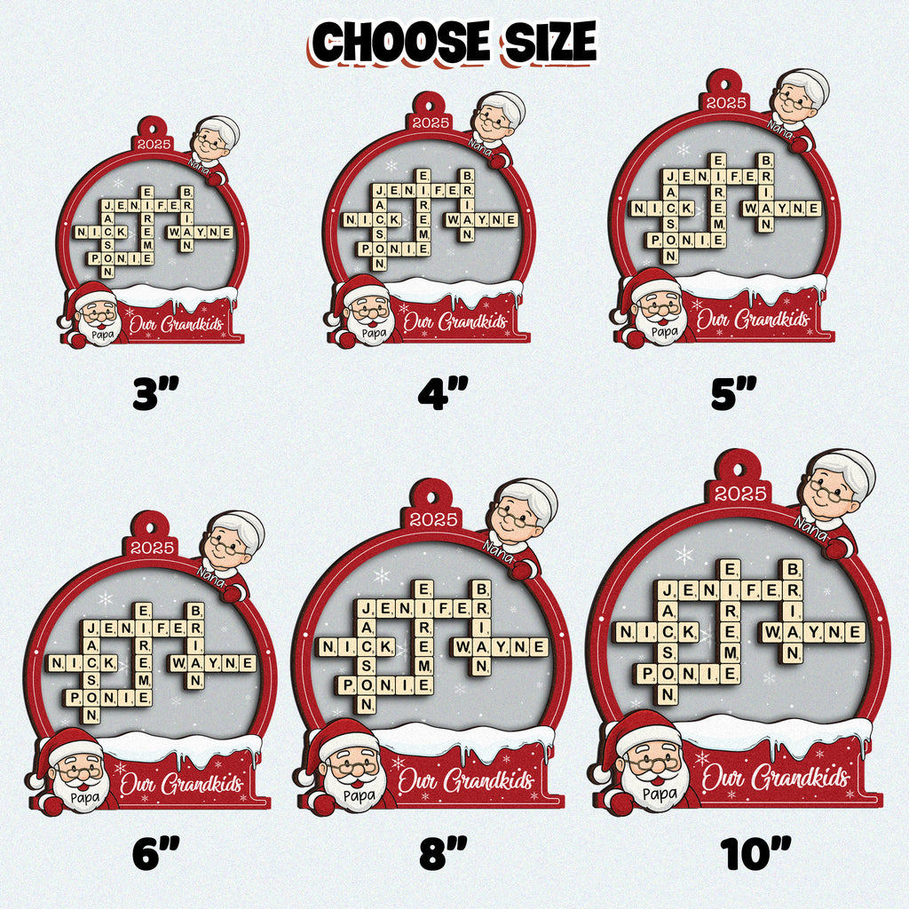 Scrabble Personalized Christmas Ornament