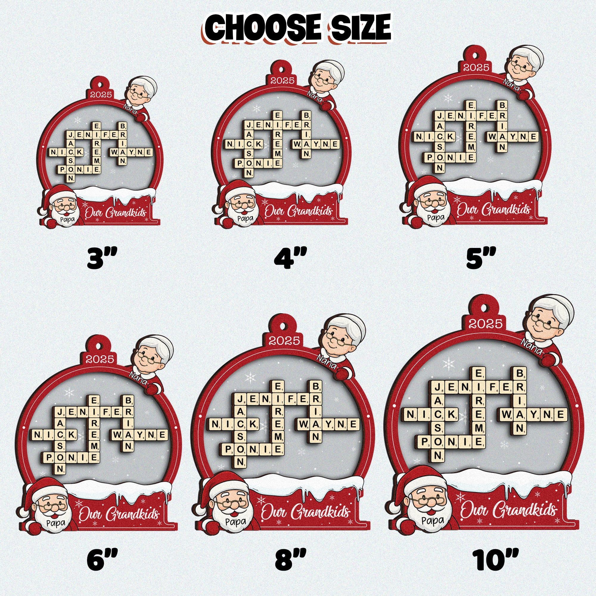 Scrabble Personalized Christmas Ornament