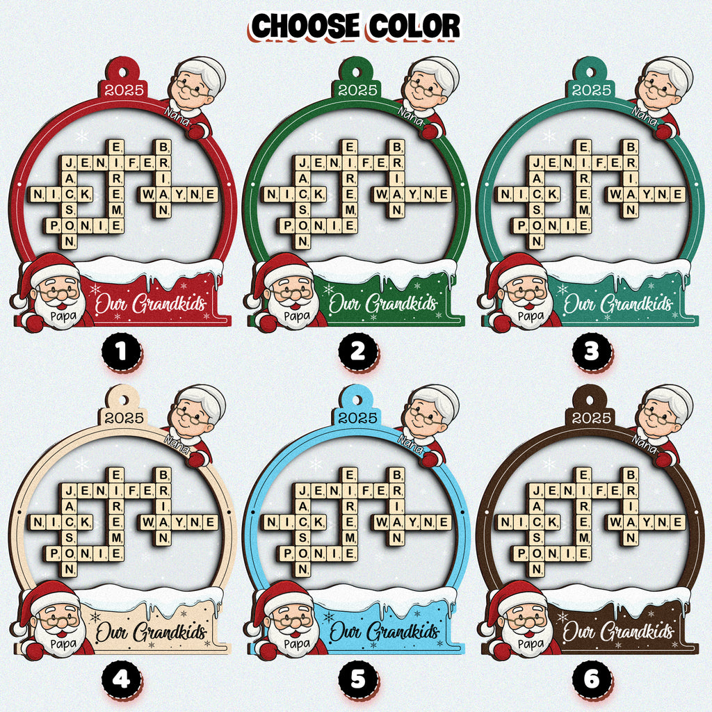 Scrabble Personalized Christmas Ornament